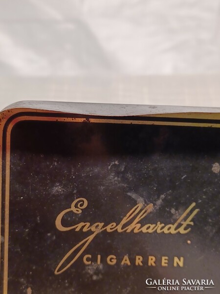 Rare metal cigar box-engelhardt cigarren tropen zierde