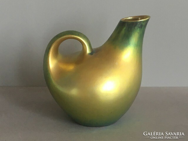 Zsolnay vase, gold-green eosin