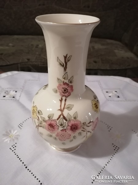 Zsolnay beautiful vase with floral pattern 27 cm