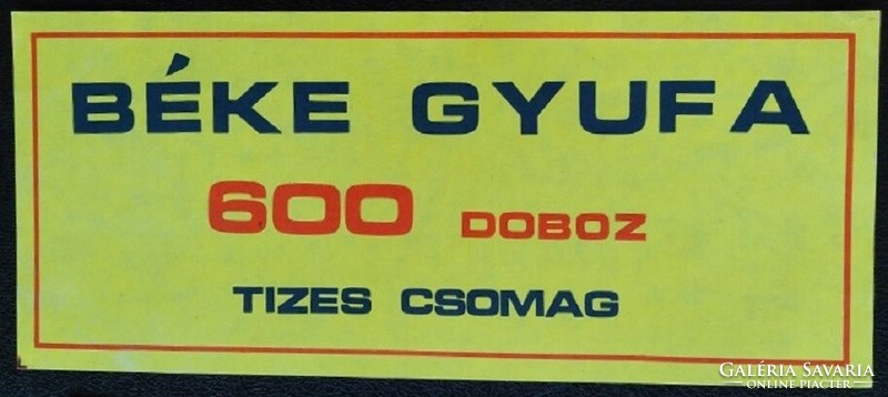 Gyb45 / 1977 Csomagcímke gyufacímke 210x90 mm