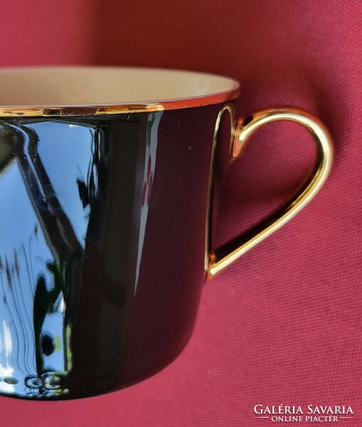 H&M fekete arany porcelán bögre csésze