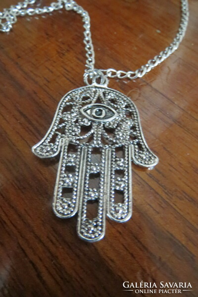 Women's necklace, hamsa amulet
