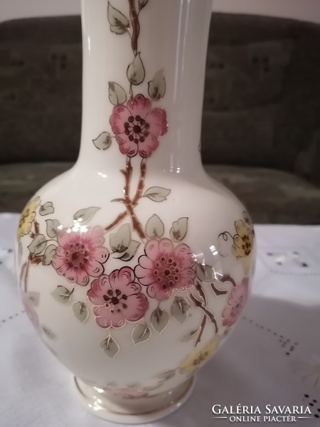 Zsolnay beautiful vase with floral pattern 27 cm