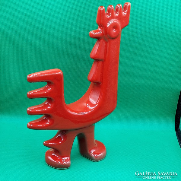 Brutalist modern collectible ceramic rooster figure