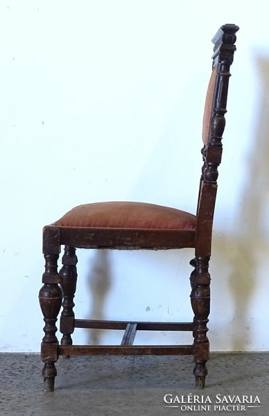 1Q587 antique pewter back chair