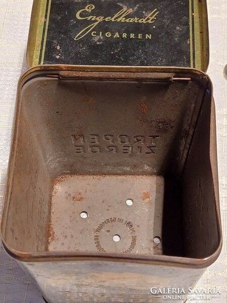 Rare metal cigar box-engelhardt cigarren tropen zierde