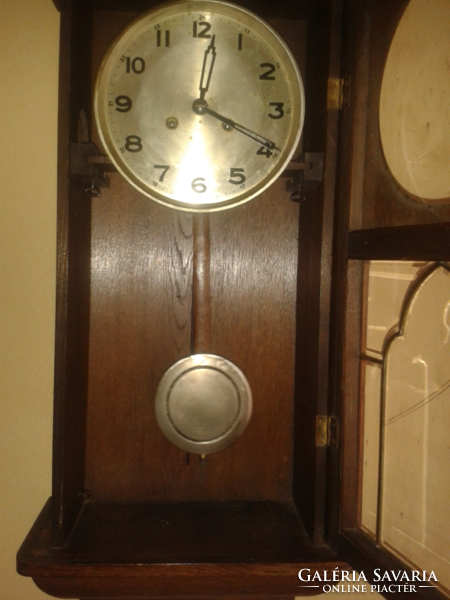 Antique glass pendulum wall clock