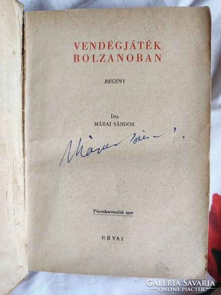 Sándor Márai guest game in Bolzano - autographed