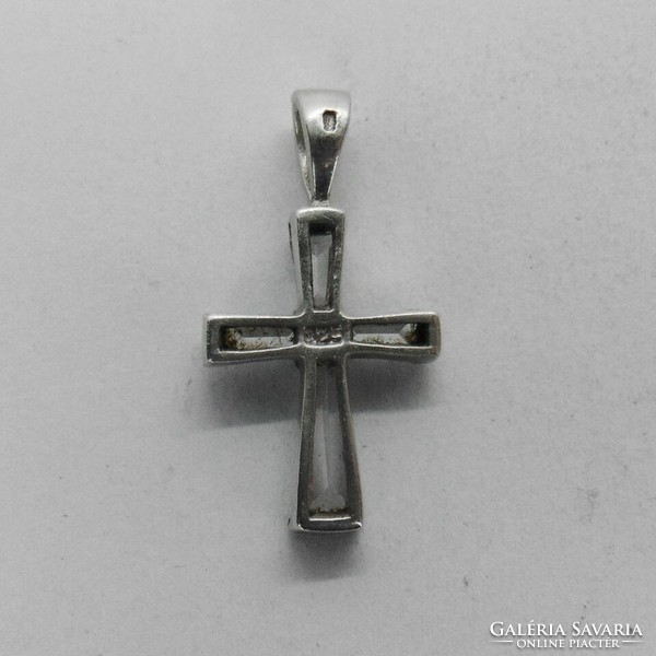 Silver cross with stone 1.7 g, 925%