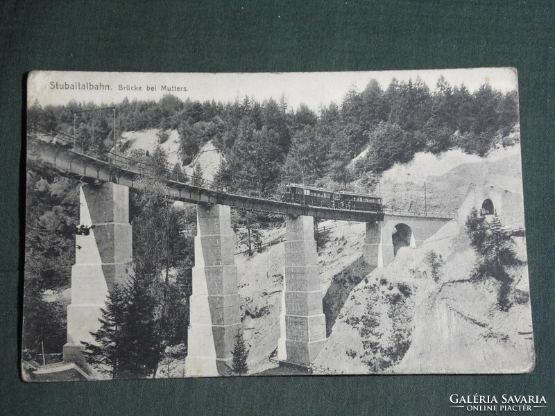 Képeslap,Postcard, Ausztria, Mutters, Brücke der Stubaitalbahn, Ansichtskarte, 1910-20
