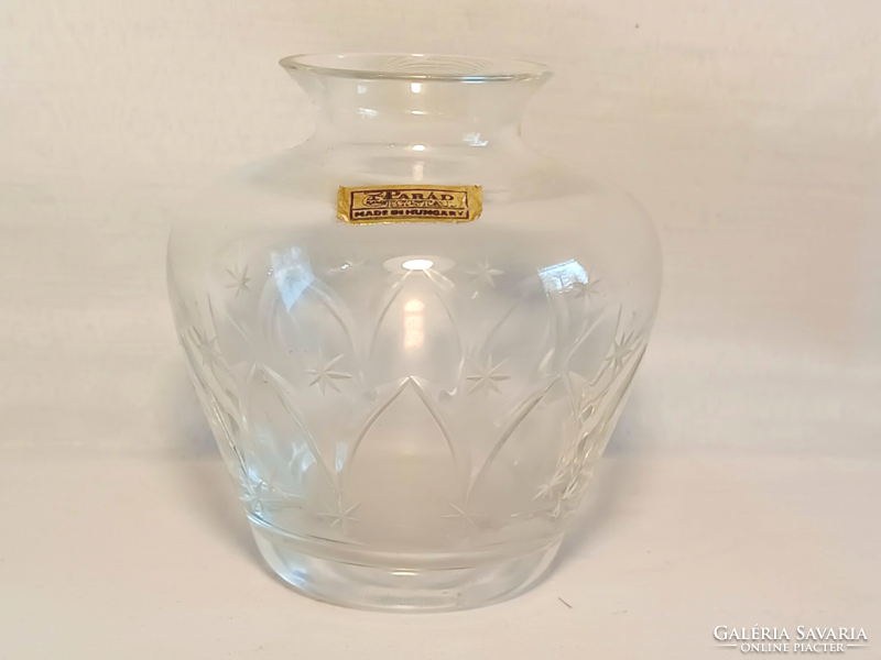 A tiny parade crystal vase