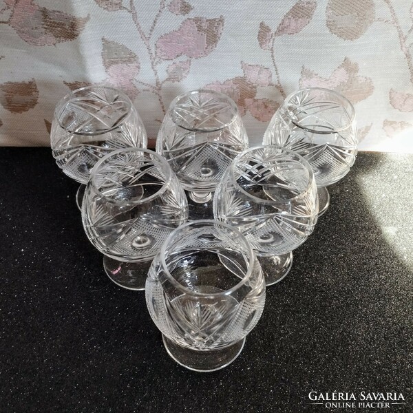 German set of 6 crystal liqueur glasses (cc 75 ml)