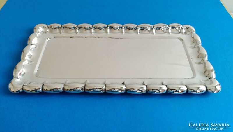 Silver art deco rectangular tray