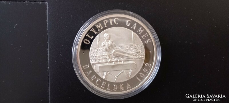 Olimpiai játékok 1992 Barcelona emlékérme sorozat szertorna sorszámozott színezüst