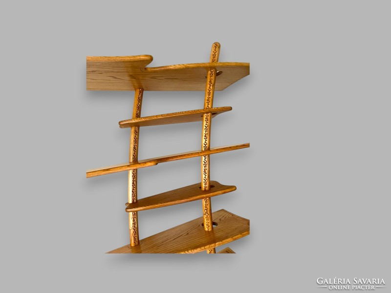 Inda shelf - made of ash wood, treated with walnut-colored wood oil