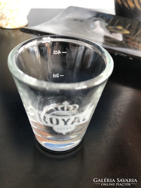 Royal vodka glass cup with 2 measure mark (60)