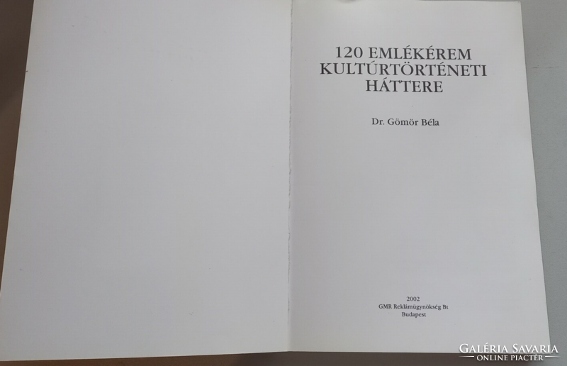 Dr. Béla Gömör memorial medal book