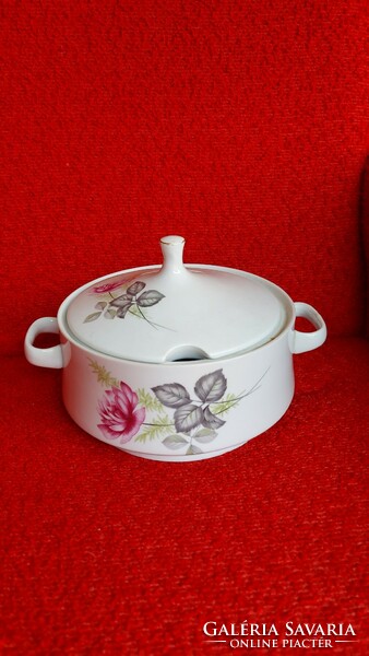 Reduced price! Alföldi porcelain soup bowl, rare pink, large