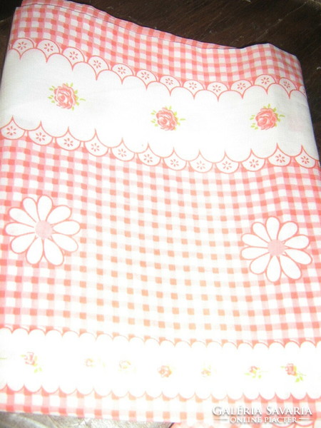 Beautiful Bavarian patterned red white floral checkered pillowcase