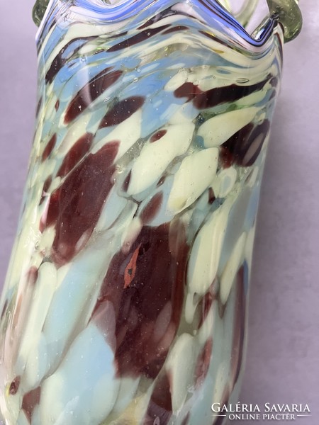 Blown, broken beautiful Murano millefiori-sized glass vase