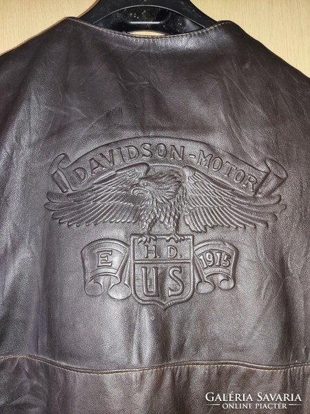 Harley Davidson motoros bőr mellény