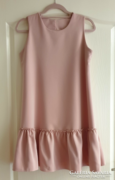 Powder-colored, very high-quality material, summer dress, size 36-38