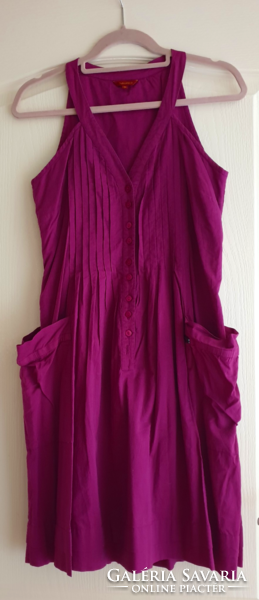 Special style, magenta colored cotton dress, size s, m
