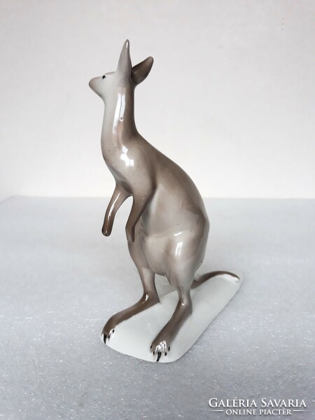 Old drasche porcelain kangaroo, designed and signed by Béla Balogh