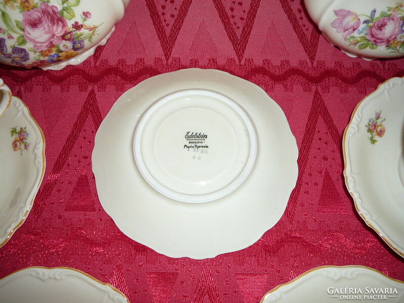 Edelstein bavaria (German), 4+1 person, tea set, from the 30s-40s, porcelain