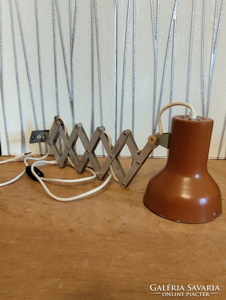 Szarvasi iron-metal industry cooperative scissor lamp.