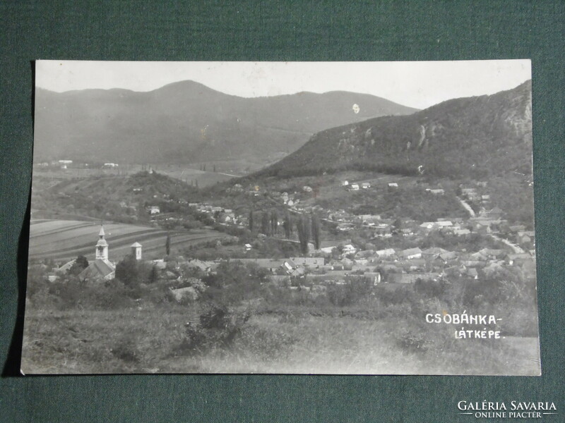 Postcard, detail of Csobánka skyline, 1941