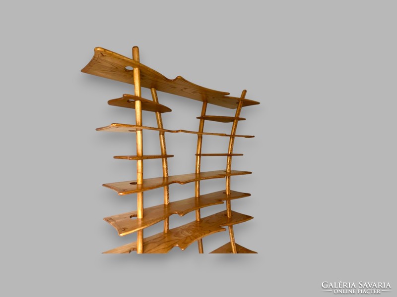 Inda shelf - made of ash wood, treated with walnut-colored wood oil