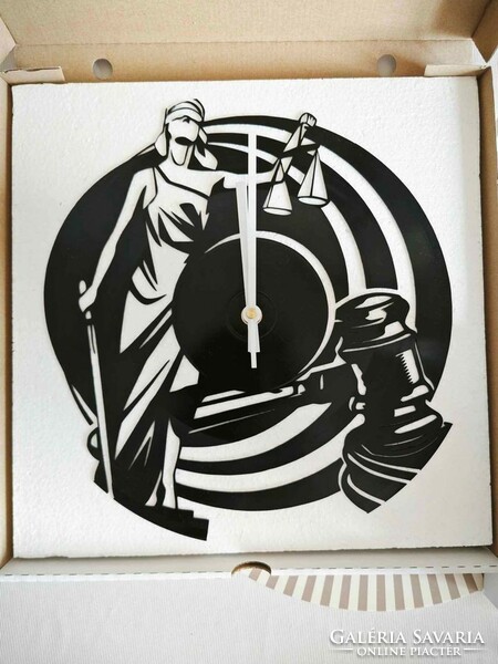 Wall clock, made of special, original vinyl record. Law.