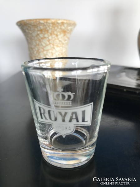 Royal vodka glass cup with 2 measure mark (60)