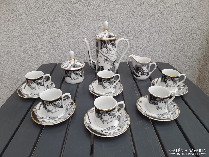 Saxon endre hólloháza porcelain coffee set in store condition