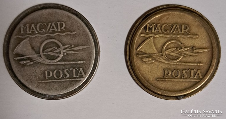 2 pieces of Hungarian post-telephone tantus (247)