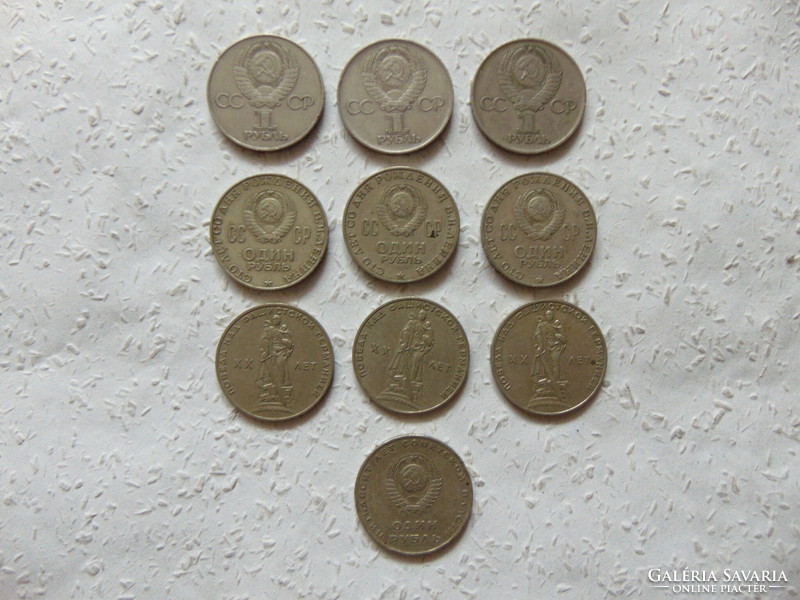 Szovjetunió 10 darab 1 rubel LOT ! 01