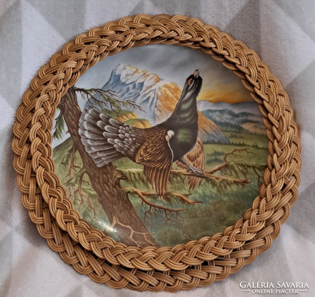 Hunting porcelain decorative plate, wall plate with birds (l4585)