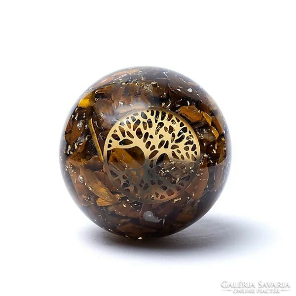 Organite sphere from tiger's eye -