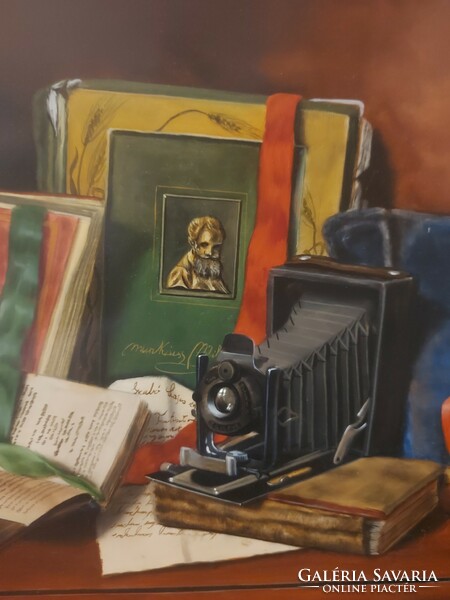T.Czene István festmény, 40x50 cm+keret, falap, olaj