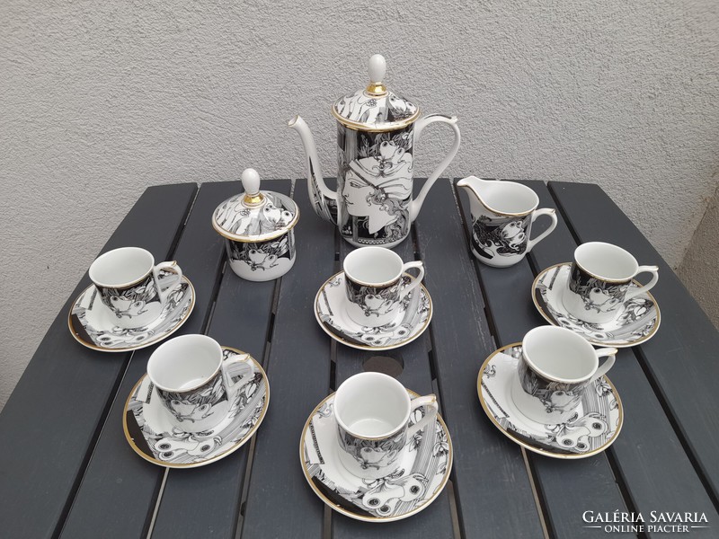 Saxon endre hólloháza porcelain coffee set in store condition