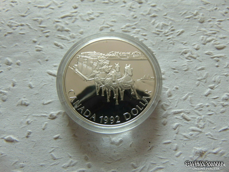 Kanada 1 dollár 1992 PP 925 ös ezüst 25.17 gramm  Zárt kapszulában