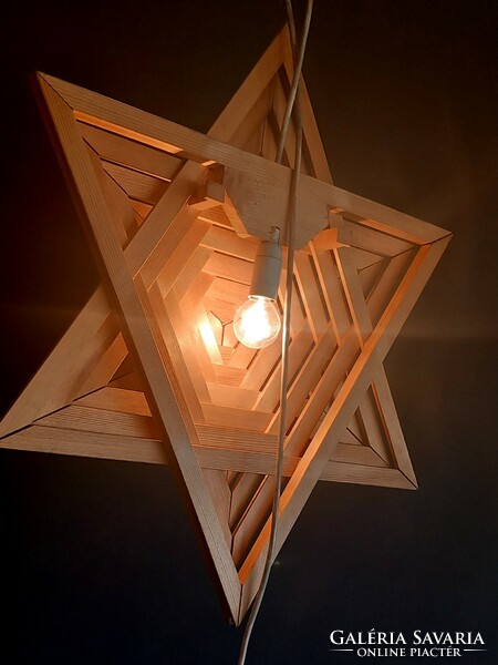 Skandináv design fa csillag fali lámpa ALKUDHATÓ