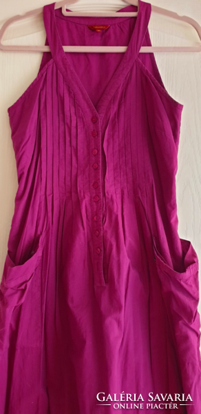 Special style, magenta colored cotton dress, size s, m