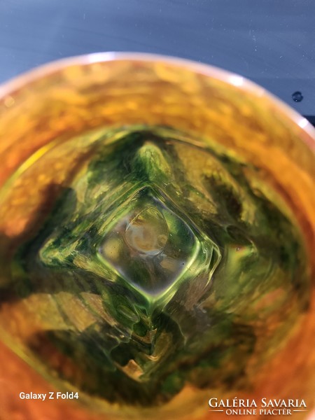 Loetz üveg váza Jelezve