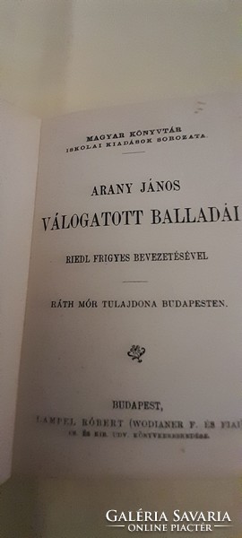 János Arany's selected ballad poems 14x10x2cm