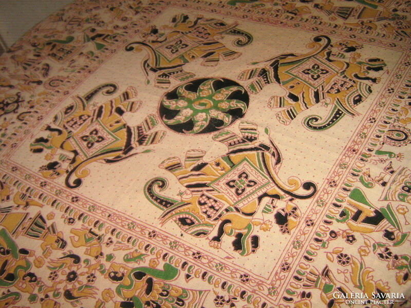 South African elephant tablecloth or bedspread with a beautiful pattern