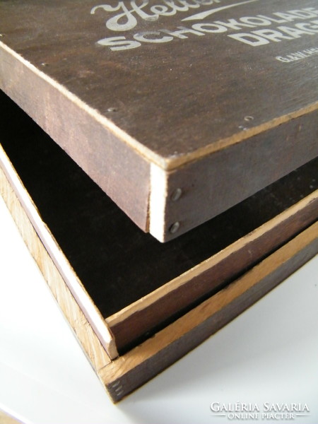 Vintage heller chocolate wooden box