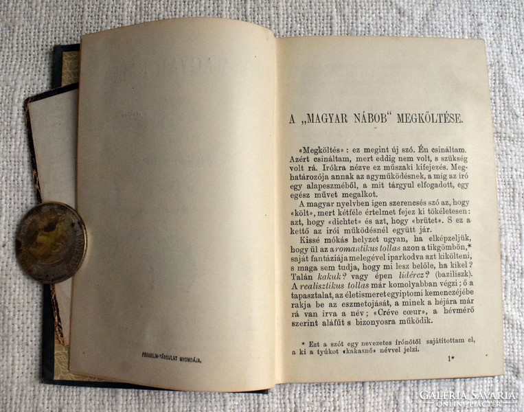 Jókai Mór , Egy magyar nábob , I. kötet , Franklin - Társulat Budapest , 1912 regény