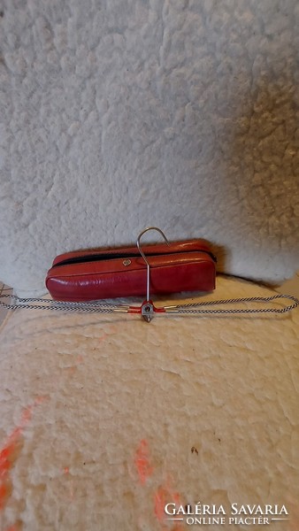 Retro folding hanger, 4 travel hangers in original leather case